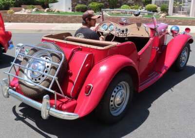 Cars and Coffee. Sitting at the wheel in Seaview